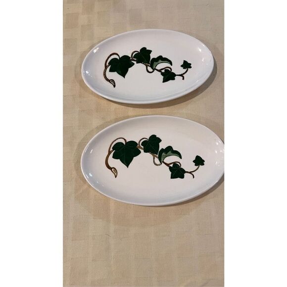 Vintage Metlox Poppytrail California Ivy Handpainted Green Ceramic Small Tray - Picture 2 of 7